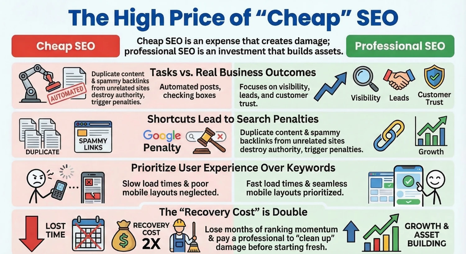 significant dangers of hiring low cost SEO services