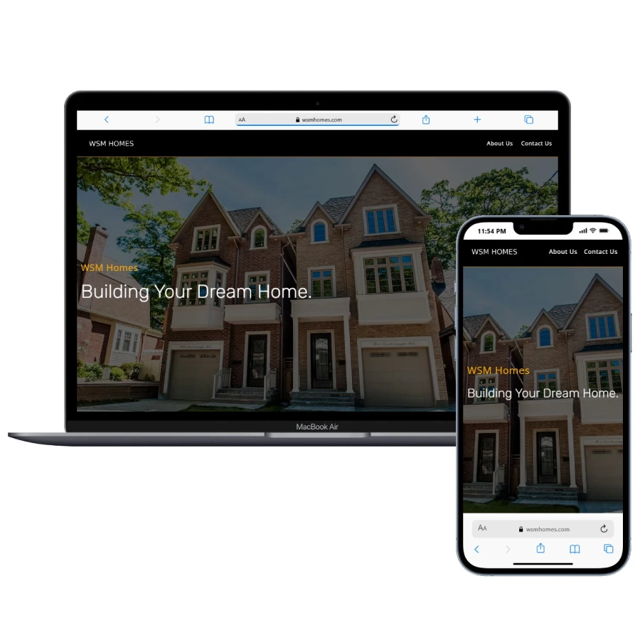 custom home builders responsive web design
