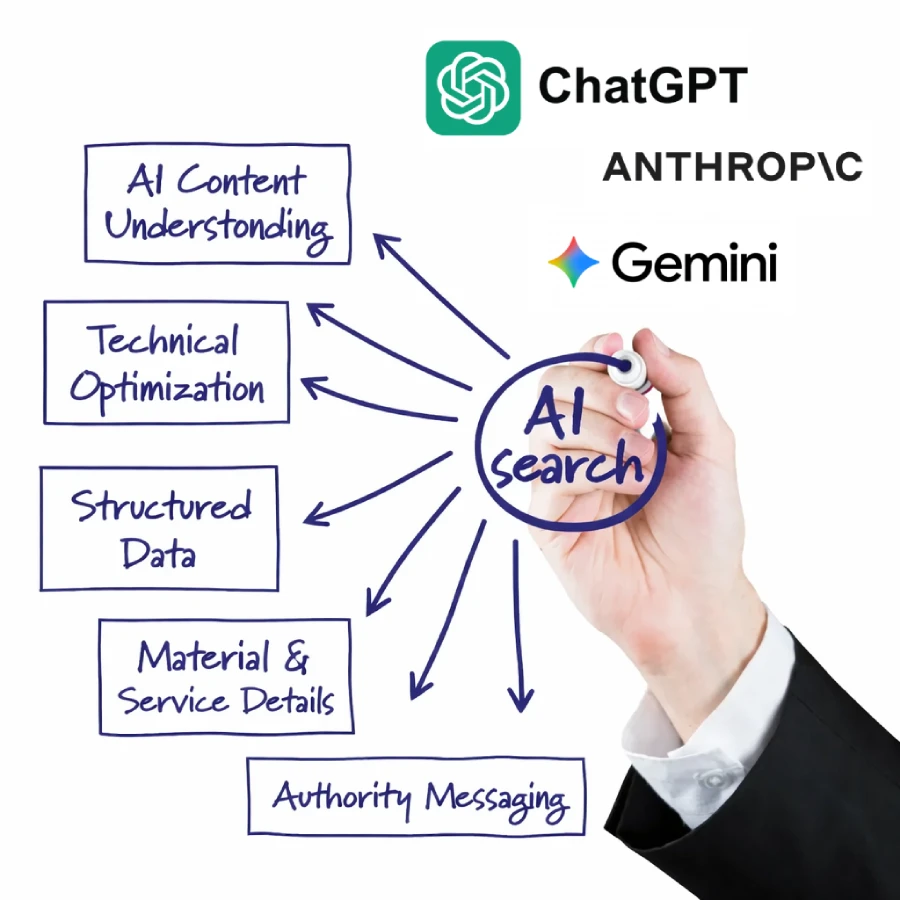 ai search optimization for constrcuction companies