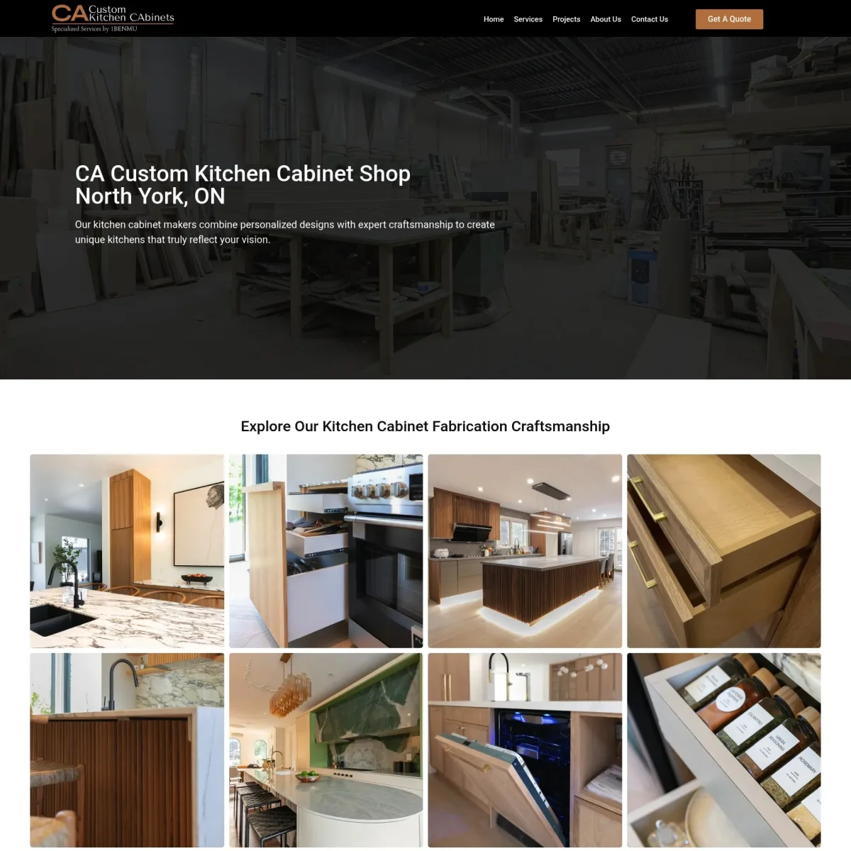 Website Design For Cabinet Makers in North York