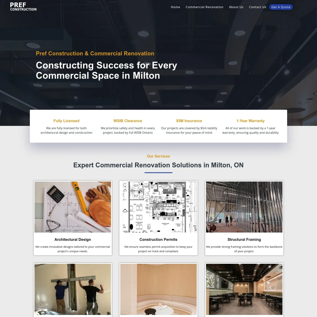 Website Design For Contractors in Milton