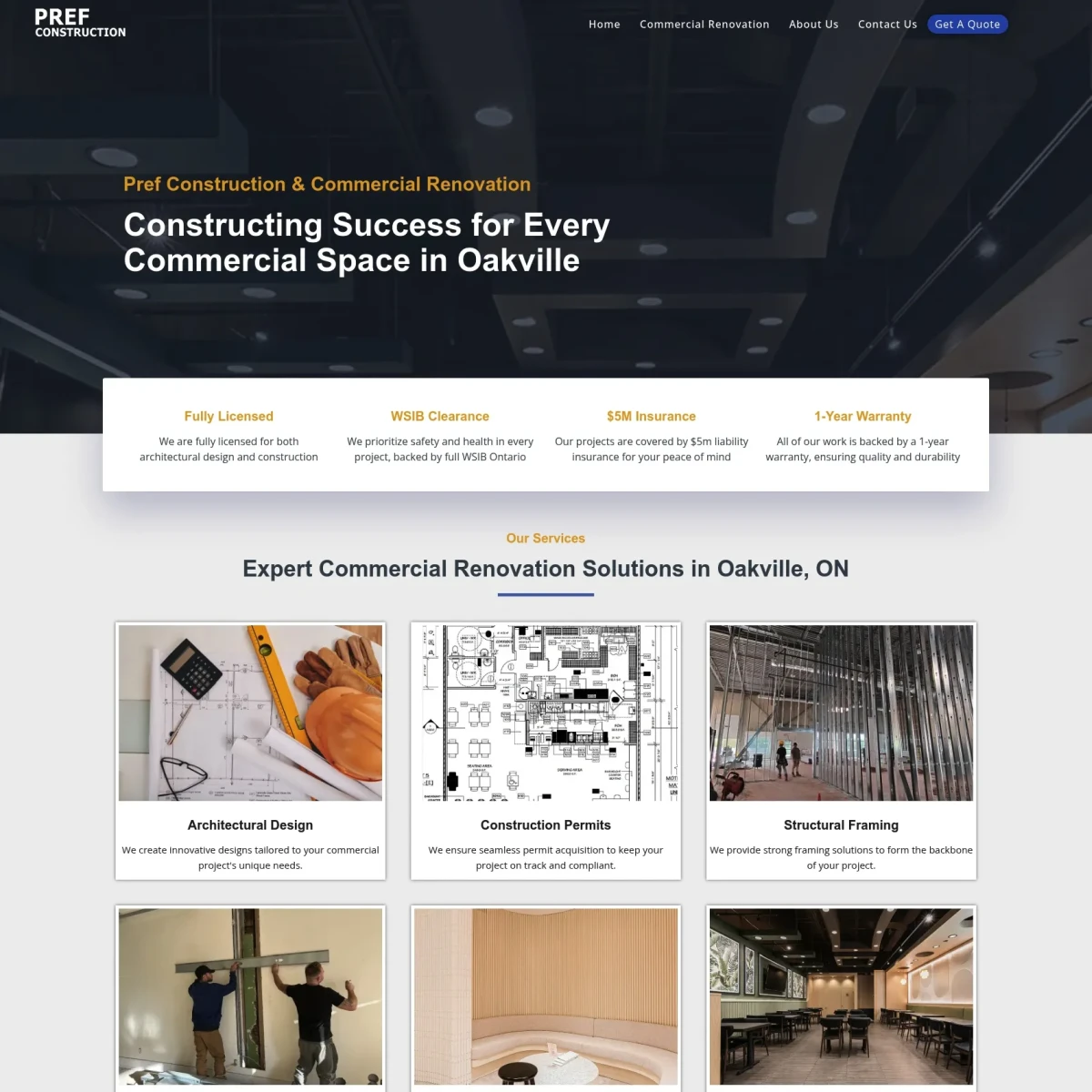 Website Design For Contractors in Oakville
