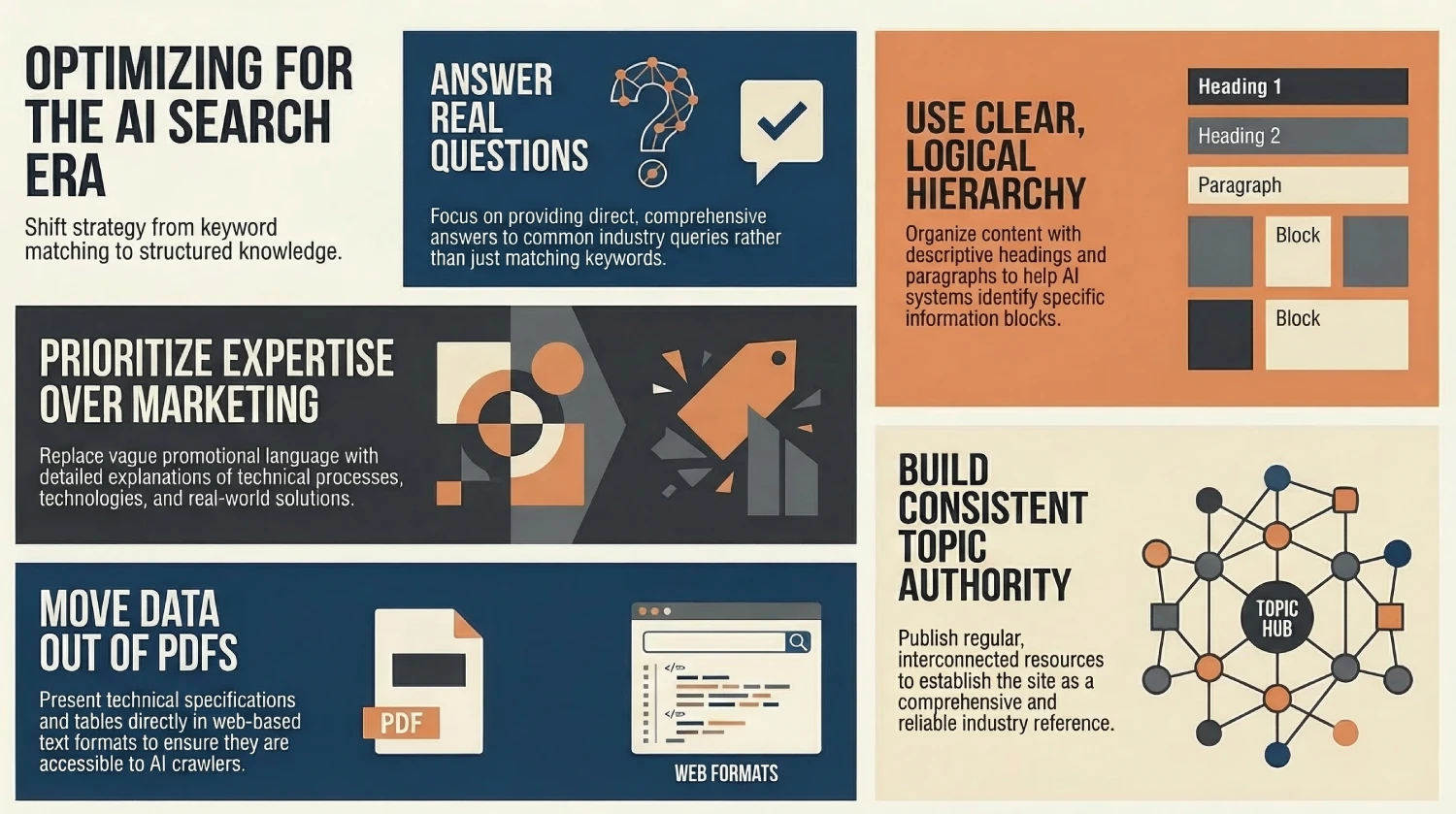 infographic how to optimize your website for ai generated search results