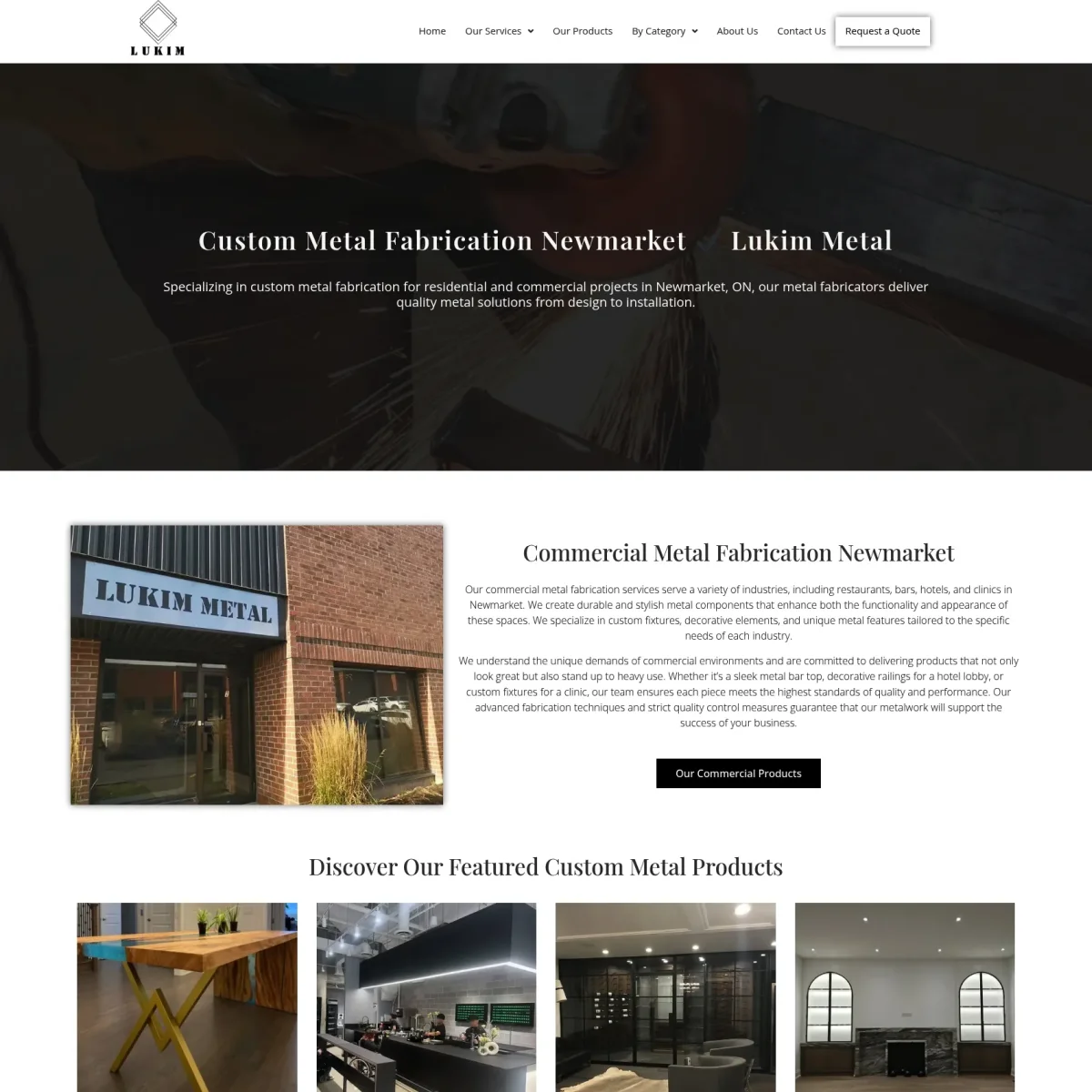 Website Design For Metal Fabricators in Newmarket