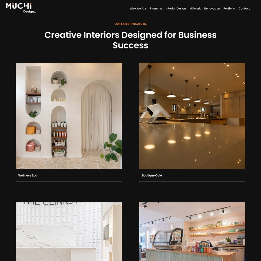 muchi design portfolio page design