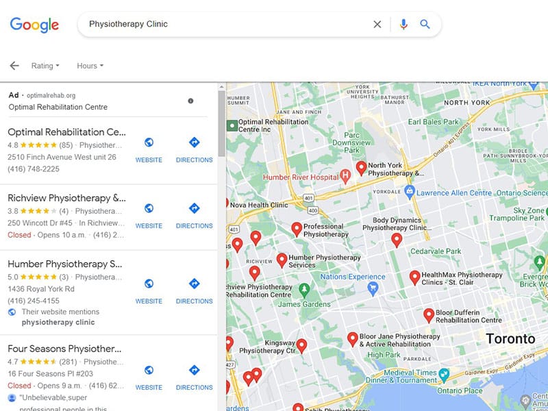 Local SEO for Physiotherapists