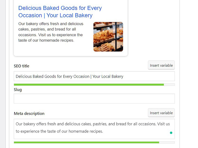 On-site SEO for Bakeries