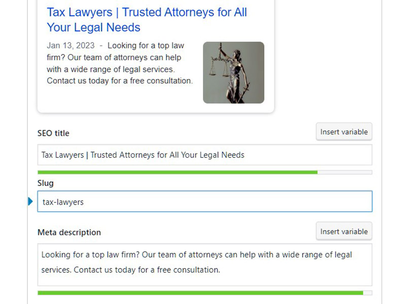 On-site SEO for Tax Lawyers
